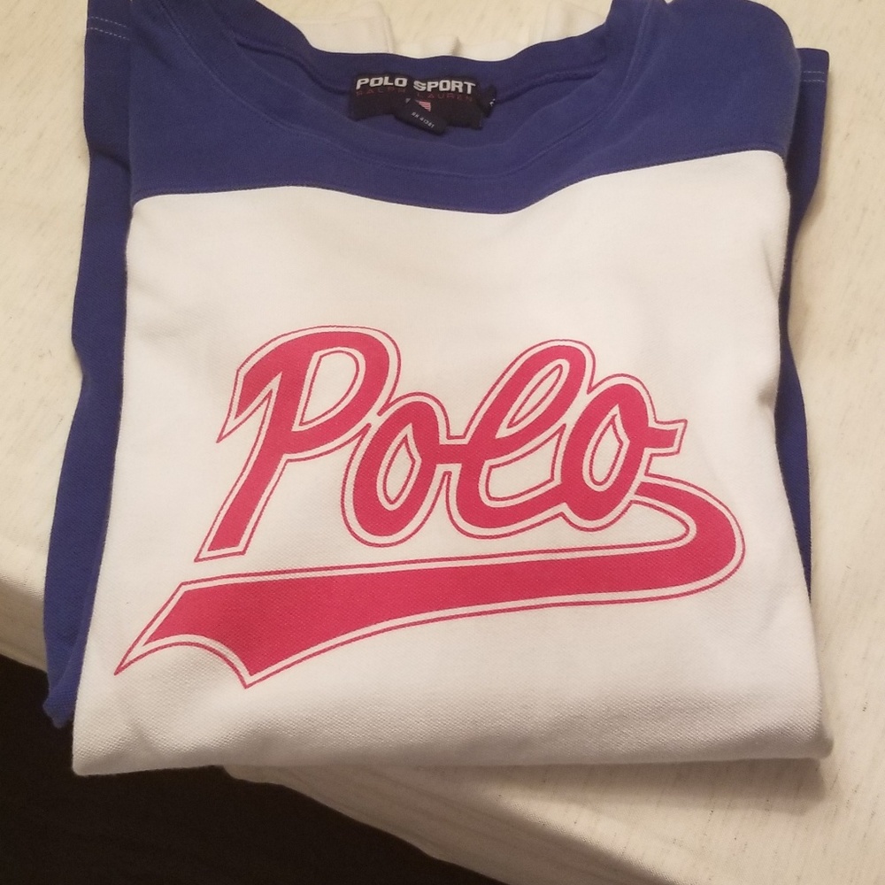 Vintage Circa 1996 Polo Sport Pull Over with Flag
